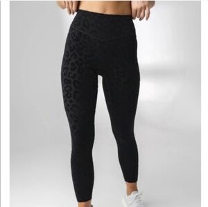 Balance Athletica Black Leopard Print Leggings Size S
